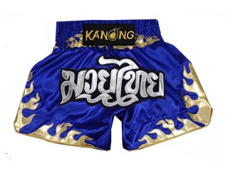 Kanong Muay Thai shorts - Thaiboxhosen : KNS-145-Blau