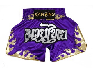 Kanong Muay Thai shorts - Thaiboxhosen : KNS-145-Lila