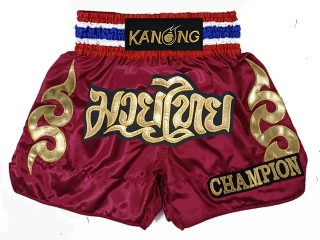 Personalisierte Muay Thai hose : KNSCUST-1205 Maroon