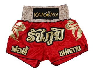 Personalisierte Muay Thai Hose : KNSCUST-1223 Rot
