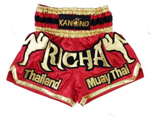 Personalisierte Muay Thai Hose : KNSCUST-1226 Rot