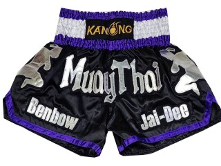 Personalisierte Muay Thai Hose : KNSCUST-1235 Schwarz