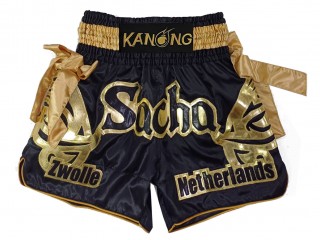 Personalisierte Muay Thai Hose : KNSCUST-1239 Schwarz