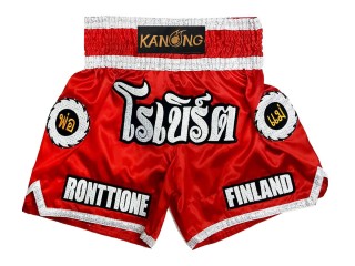 Personalisierte Muay Thai Hose : KNSCUST-1242-Rot