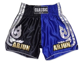 Personalisierte Muay Thai Hose : KNSCUST-1243-Schwarz-Blau