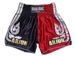 Personalisierte Thai Boxen Hose : KNSCUST-1243-Schwarz-Rot