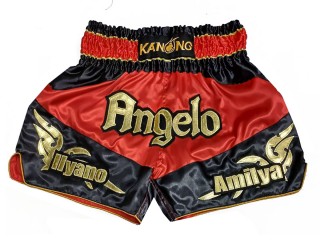 Personalisierte Muay Thai Hose : KNSCUST-1248-Rot
