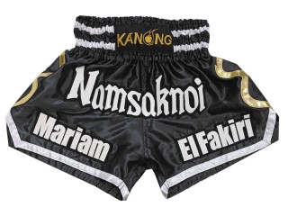 Kundenspezifische Kickboxing Hosen : KNSCUST-1250-Schwarz