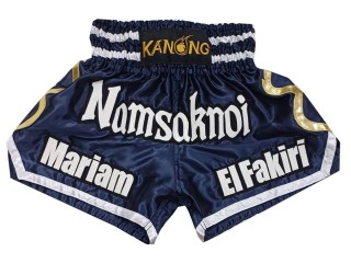 Kundenspezifische Kickboxing Hosen : KNSCUST-1250-Marineblau