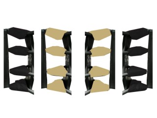 16 pcs x  Muay Thai Spannschlossabdeckungen : Schwarz/Gold
