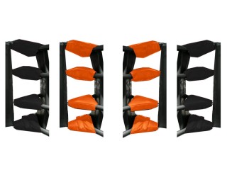 16 pcs x  Muay Thai Spannschlossabdeckungen : : Orange/Schwarz