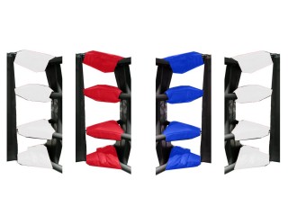 16 pcs x  Muay Thai Spannschlossabdeckungen : SchwarzRot/Blau/Weiß
