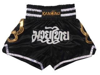 Kanong Muay Thai shorts : KNS-143-Schwarz