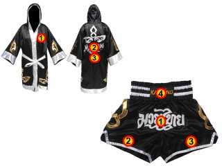 Kundenspezifische Boxermantel +Thaiboxhosen 