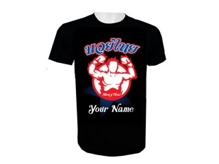Muay Thai Kickbox-T-Shirt mit Namenszusatz von Kanong : KNTSHCUST-003