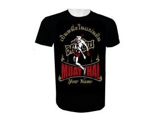 Muay Thai Kickbox-T-Shirt mit Namenszusatz : KNTSHCUST-009