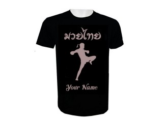 Muay Thai Kickbox-T-Shirt mit Namenszusatz von Kanong : KNTSHCUST-015