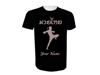 Muay Thai Kickbox-T-Shirt mit Namenszusatz : KNTSHCUST-015