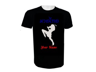 Personalisierte Muay Thai Kickbox-T-Shirt mit Namenszusatz : KNTSHCUST-016