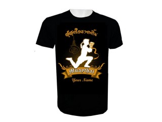 Personalisierte Muay  Thai Kickbox-T-Shirt mit Namenszusatz : KNTSHCUST-017