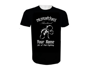 Personalisierte Muay Thai Kickbox-T-Shirt mit Namenszusatz : KNTSHCUST-018