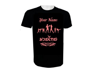 Personalisierte Muay  Thai Kickbox-T-Shirt mit Namenszusatz : KNTSHCUST-019