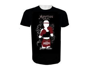 Personalisierte Muay Thai Kickbox-T-Shirt mit Namenszusatz : KNTSHCUSTWO-003