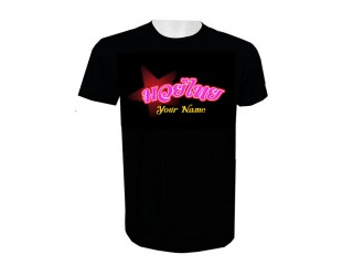 Personalisierte Muay Thai Kickbox-T-Shirt mit Namenszusatz : KNTSHCUSTWO-004