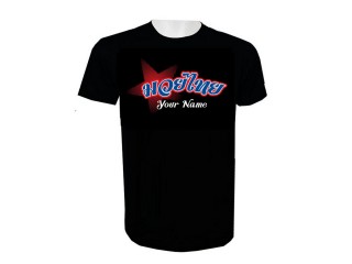 Personalisierte Muay Thai Kickbox-T-Shirt mit Namenszusatz : KNTSHCUSTWO-006