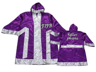 Kanong Kick box umhang Boxermantel selber machen : KNFIRCUST-002-Lila