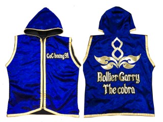 Kanong Muay Thai  Jacke selber machen : KNHODCUST-001-Blau-Gold