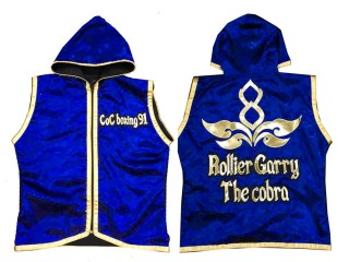 Kanong Muay Thai  Jacke : KNHODCUST-001-Blau-Gold