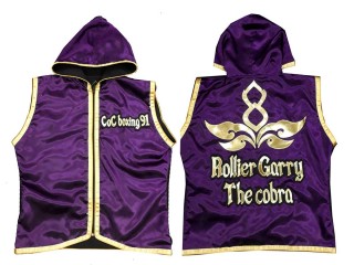 Kanong Kickboxen Jacke selber machen : KNHODCUST-001-Lila-Gold