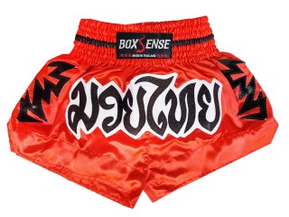 Boxsense Muay Thai shorts : BXS-090-rot