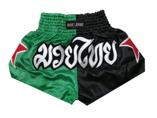 Boxsense Kinder Muay Thai shorts Hosen : BXSKID-005 Grün