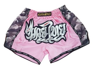 Kanong Retro Muay Thai shorts für Damen : KNSRTO-231-Rosa