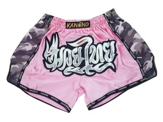 Kanong Retro Muay Thai shorts - Thaiboxhosen : KNSRTO-231-Rosa