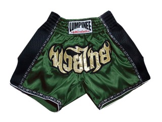 Lumpinee Retro Muay Thai Shorts für Kinder : LUMRTO-003-dunkelgrün
