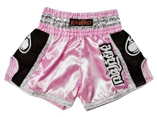 Retro Muay Thai Shorts für Kinder : KNSRTO-208-Rosa