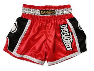 Retro Muay Thai Shorts für Kinder : KNSRTO-208-Rot