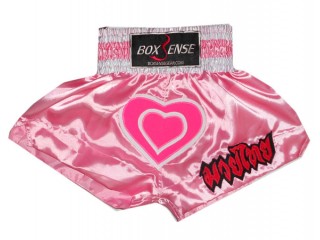 Boxsense Kinder Muay Thai shorts Hosen : BXSKID-003 Rosa