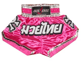 Boxsense Kinder Muay Thai shorts Hosen : BXSKID-017 Rosa