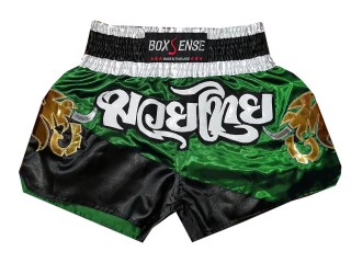 Boxsense Muay Thai shorts - Thaiboxhosen : BXS-091-Grün