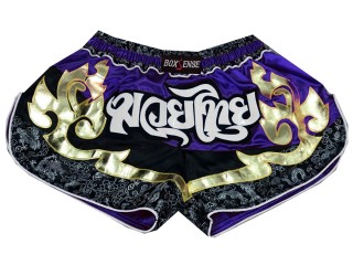 Boxsense Retro Muay Thai shorts - Thaiboxhosen : BXSRTO-028-Blau