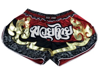 Boxsense Retro Muay Thai shorts - Thaiboxhosen : BXSRTO-028-Rot