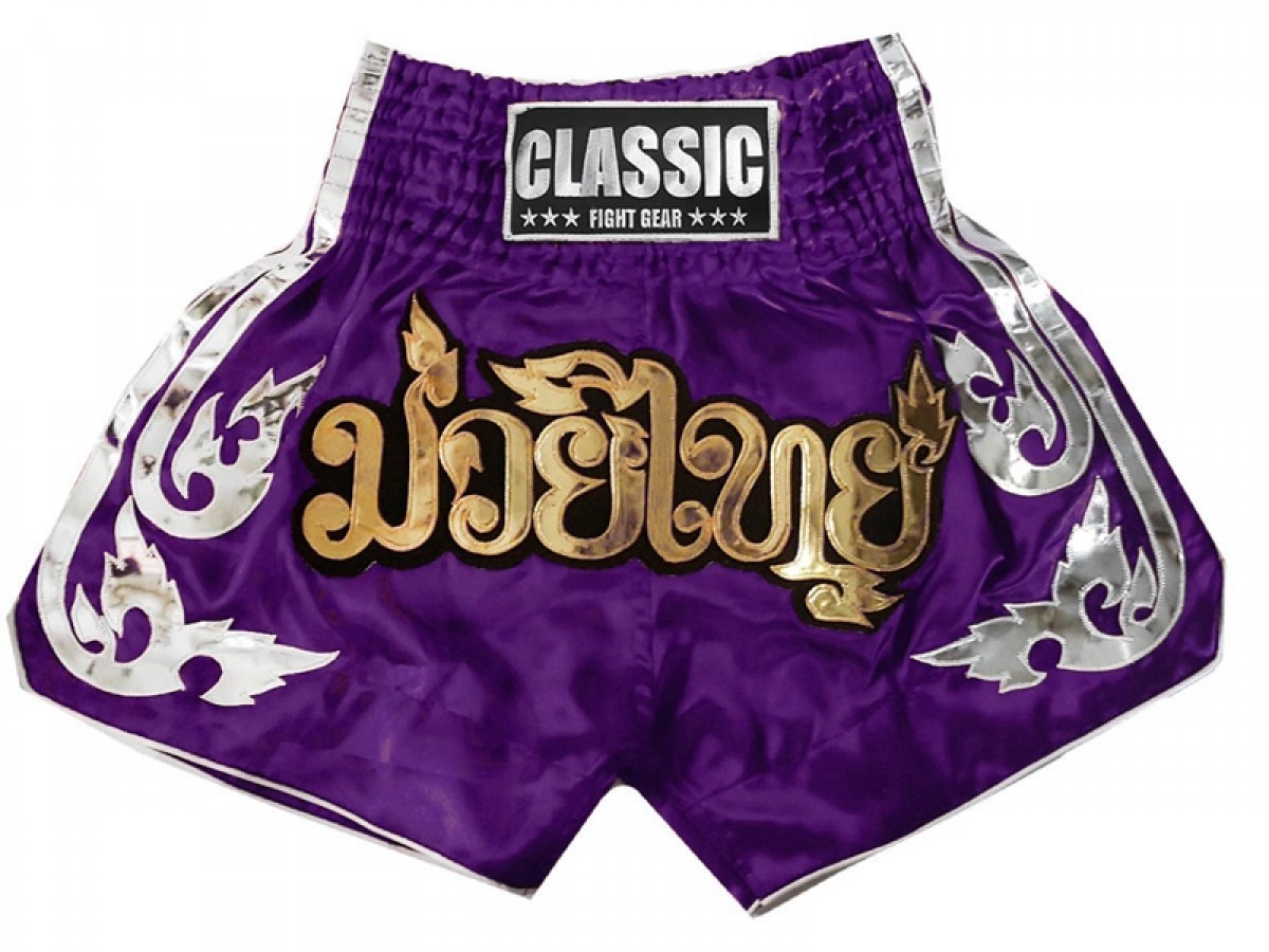 Classic Thaiboxenhose Shorts Hosen : CLS-015-Lila