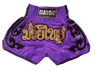 Classic Muay Thai Kickbox Hosen : CLS-016-Lila