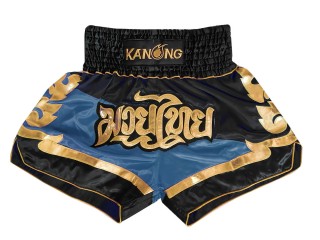 Kanong Muay Thai hose : KNS-123-Schwarz-Marine