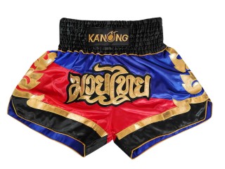 Kanong Muay Thai shorts : KNS-123-Blau-Rot