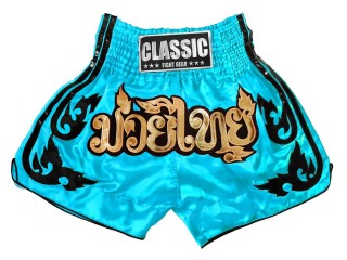 Classic Muay Thai box hosen Damen : CLS-016 Himmelblau-W